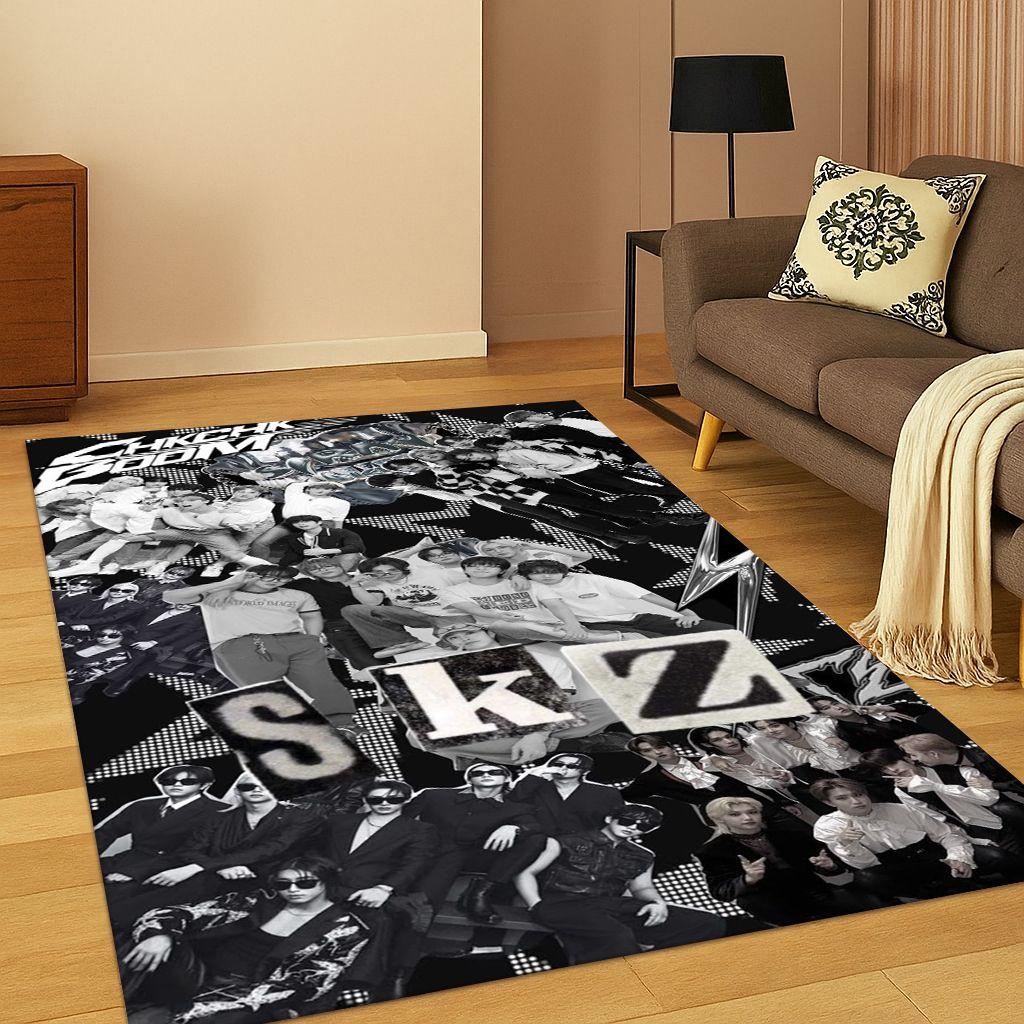 Kpop Star S-Stray Kids Hyunjin Carpet Rug for Bedroom Living Room Sofa Home Doormat Home Decor,Area Rug Non-slip Floor Mat Gift