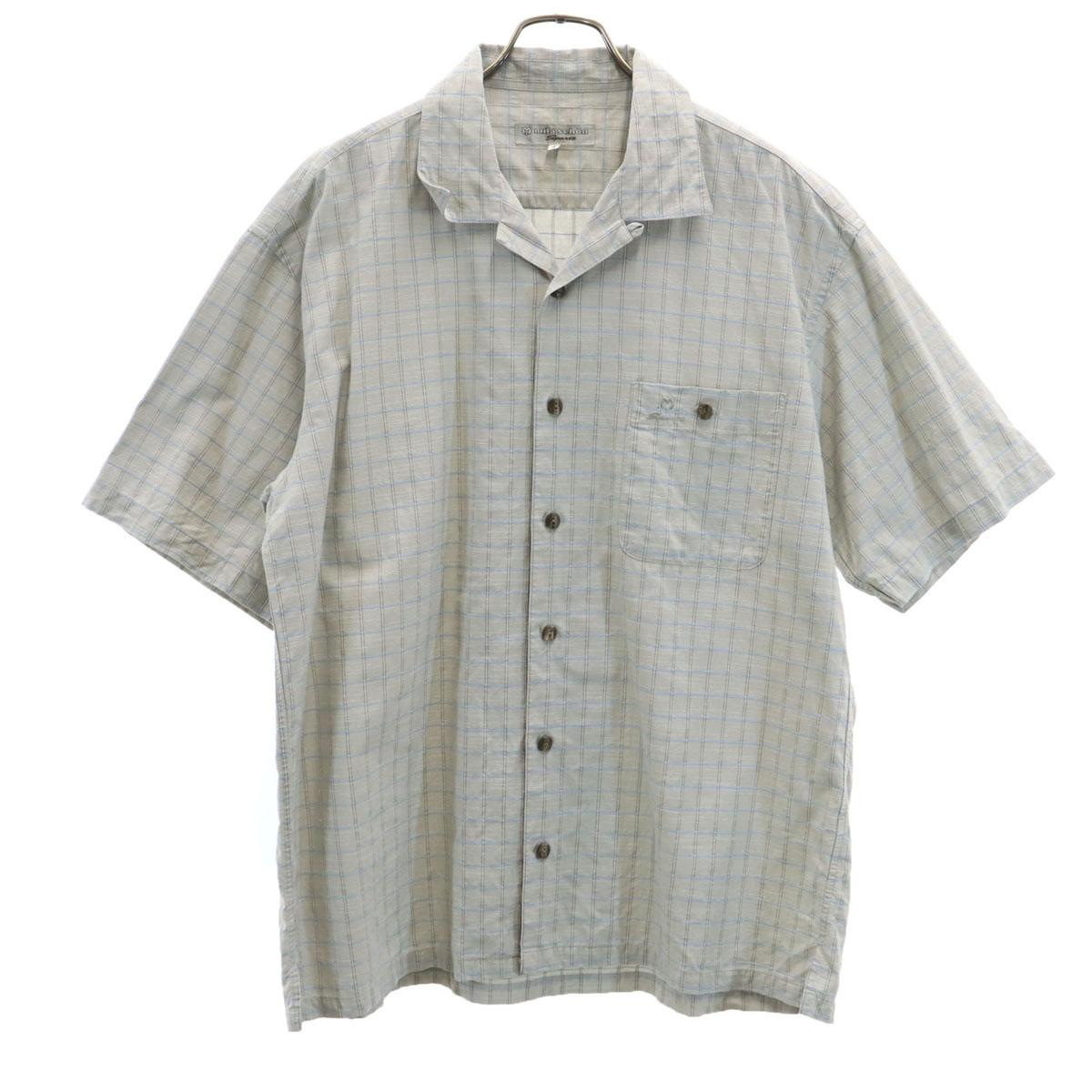 

mila schon сделано в Японии Рубашка с коротким рукавом и открытым воротником в клетку 4 Мужская Б/у