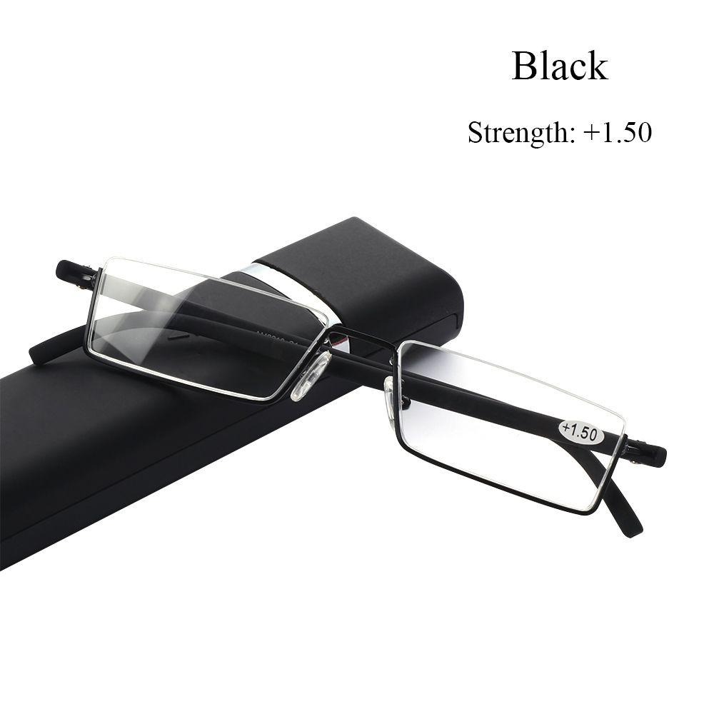Vision Care Portable TR90 Reading Glasses Semi Rimless Reader Eyeglasses Half Frame