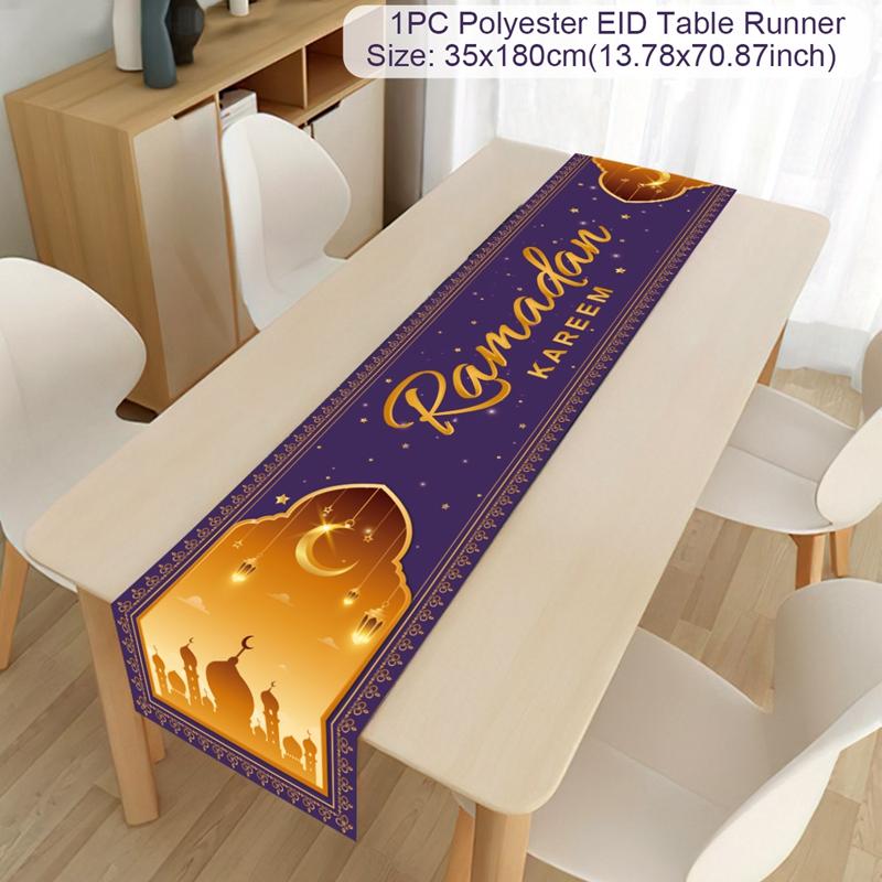 

Ramadan Decoration Table Runner EID Mubarak Decor For Home Tablecloth Ramadan Kareem Islamic Muslim Party Eid Al Adha Gifts 2025