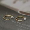 1Pair Exquisite Small Simple Diamond Stud Earrings Female Niche Daily Versatile Commuter Earrings Earbone Studs