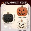 3PCS Freestanding Wooden Pumpkin Hand Painted Halloween Ornament Tiered Tray Decor  Alloween Party