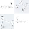 304 Stainless Steel Hook Free Punching Double S-Shape Hook Kitchen Bathroom Cabinet Door Back Type Coat Towel Storage Hanger