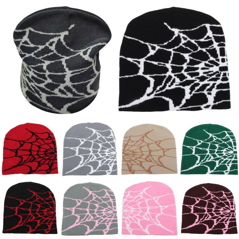 Unisex Spider Web Knit Hat: Warm, Windproof Autumn/Winter Fashion Beanie