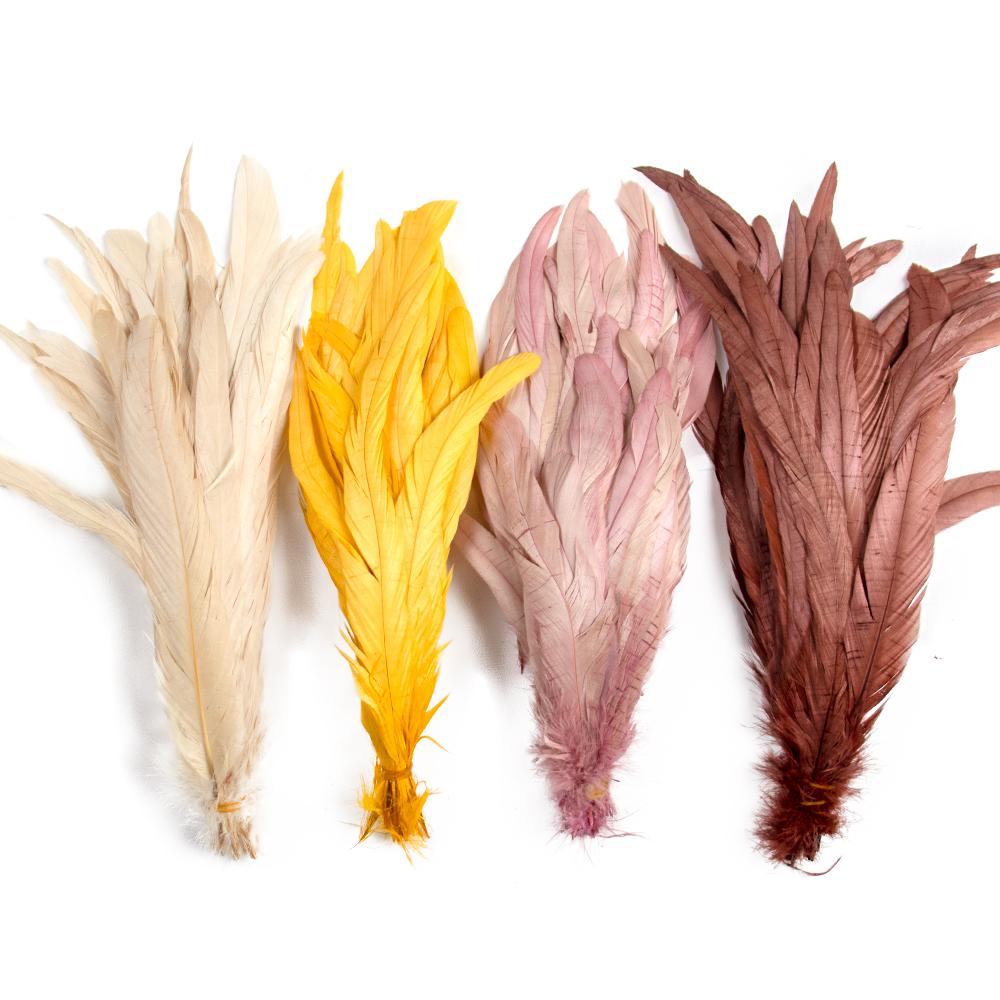 10pcs/lot Natural Roosters Chicken Cock Feather Tail Bulk 25-40cm for DIY Craft Dress Wedding Carnival Stage Perform Plume Decor