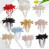 Fashion Beaded Detachable Tassel Flower Patch DIY Sewing Applique for Clothes Shoe Bag Craft Decor 1Pcs