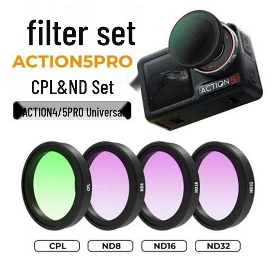 Polarizing ND Dimming & UV Protective Filter for DJI Osmo Action 3/4/5 PRO Camera