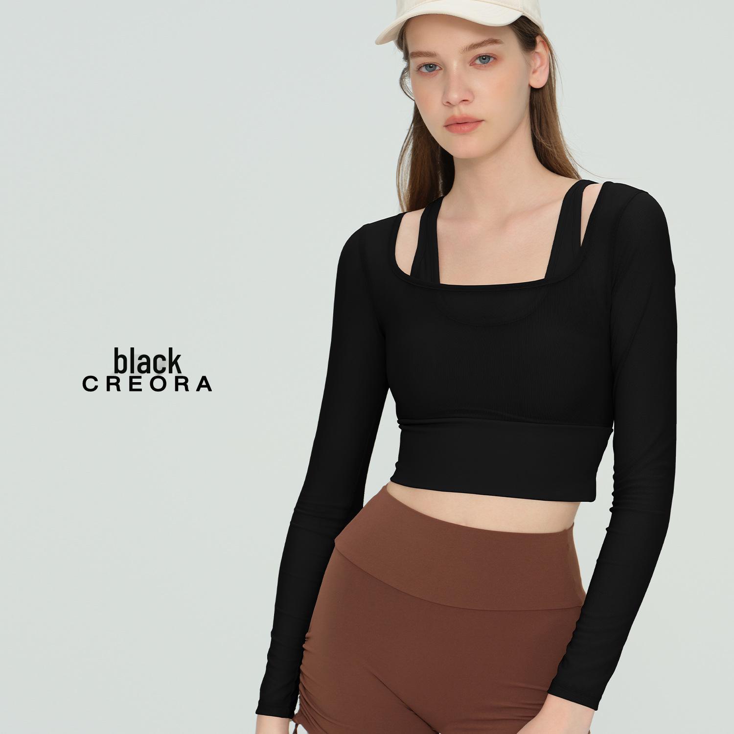 Женская спортивная майка для йоги Tongji со встроенными чашечками бюстгальтера и сетчатыми длинными рукавами для фитнеса, бега и пилатеса. Extra Large