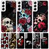 Menschliches Skelett Rote Rose Handyhülle Für Samsung Galaxy S25 S24 S23 S22 S21 FE S20 Ultra S10 Plus Kunst Personalisierte Hülle Capa S24 S2