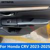 For Honda CR-V CRV  2024 2025 Carbon Fiber Interior Door Armrest Panel Cover Trim Decoration Sticker Accessories Car Styling