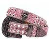 Shinning Diamond Waist Belts with Skull Buckle for Rock Fan Adjust Length Belt for Teens Woman Jeans Skirt Decorative