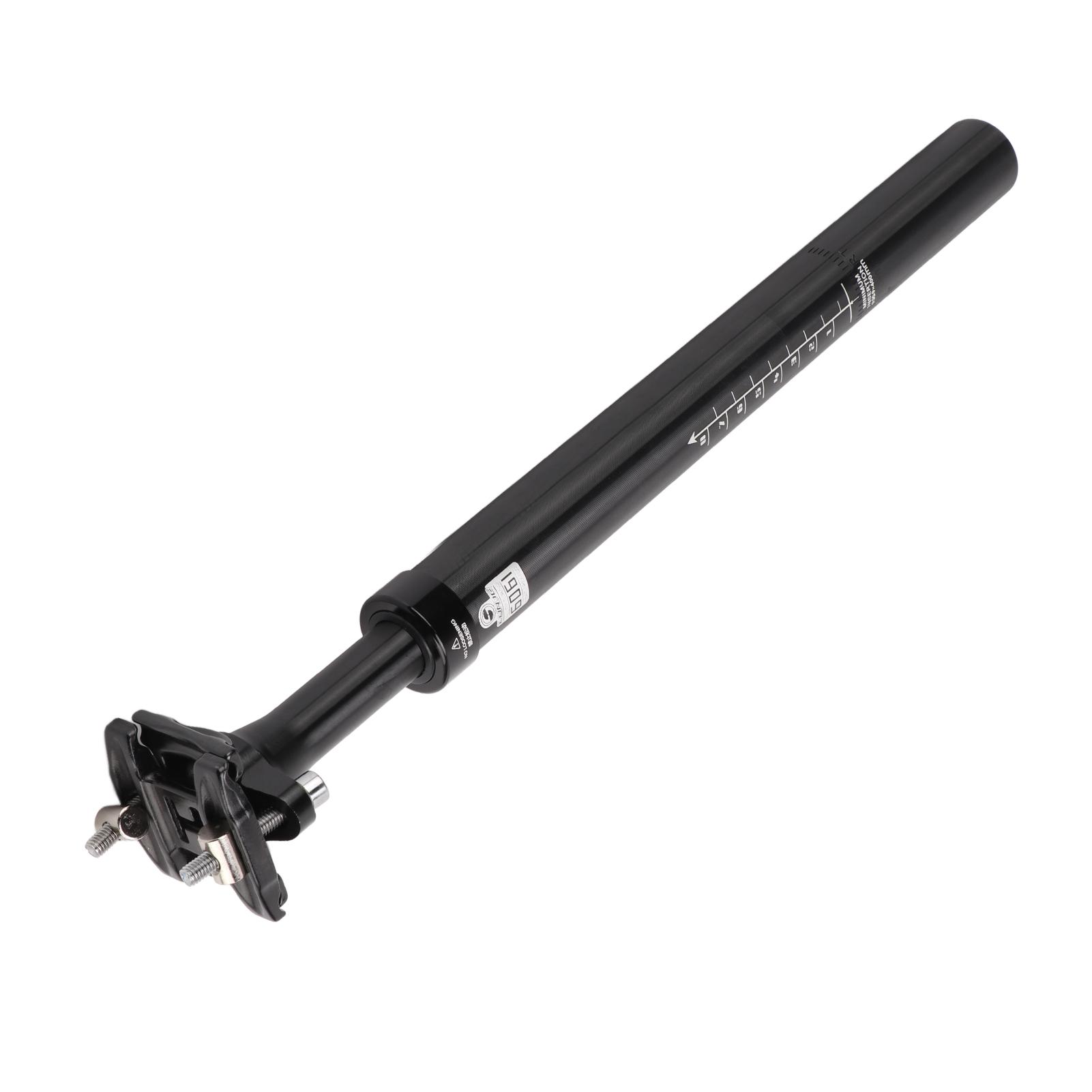 LUNJE Bike Suspension Seatpost 30.9x400mm Adjustable Shock Absorber Tube Aluminum Alloy Black