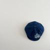 Guai Bao Unisex Children's Korean Style Denim Beret with Star Embroidery for Sun Protection - Spring/Summer
