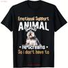 Funny Emotional Support Dog Lover Schnauzer T Shirt HOT ITEM Vintage Washed Versatile Unisex Soft Homme Graphic Stretched
