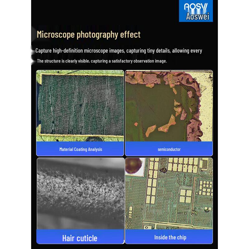 AOSVI Professional Inverted Metallurgical Microscope with 21.5-inch HD Screen
