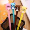 Back To School Season 2Pcs  0.5mm Creative Cartoon Bear Gel Pen Cute Exam Black Water Pen Office Supplies Signature Pen