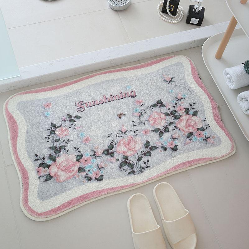 Imitation cashmere bathroom floor mat toilet toilet toilet door