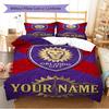 Name Custom Orlando City SC Pattern Bedding Set Quilt Cover Pillowcase Home Decor Gift (1 * Duvet Cover + 2 * Pillowcase, Without Core)
