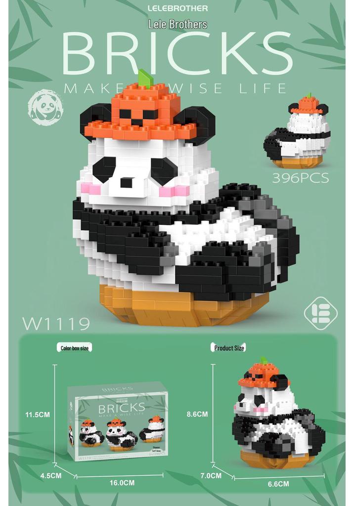 Le Cross-border High Meng Lan Giant Panda Building Blocks - Tiny Educational Toy for June 1st Children's Day