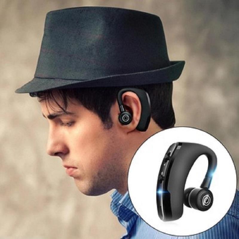 V9 Business Bluetooth Earphone TWS Stereo Bluetooth Headset Wireless Hanging Earbuds Sport Handsfree Earphone with Mic for Phone