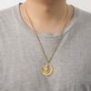 Dreamtimes 2026 New Vintage Moon Necklace Women's Pendant Stainless Steel Yoga Relaxation Sports Jewelry Gift