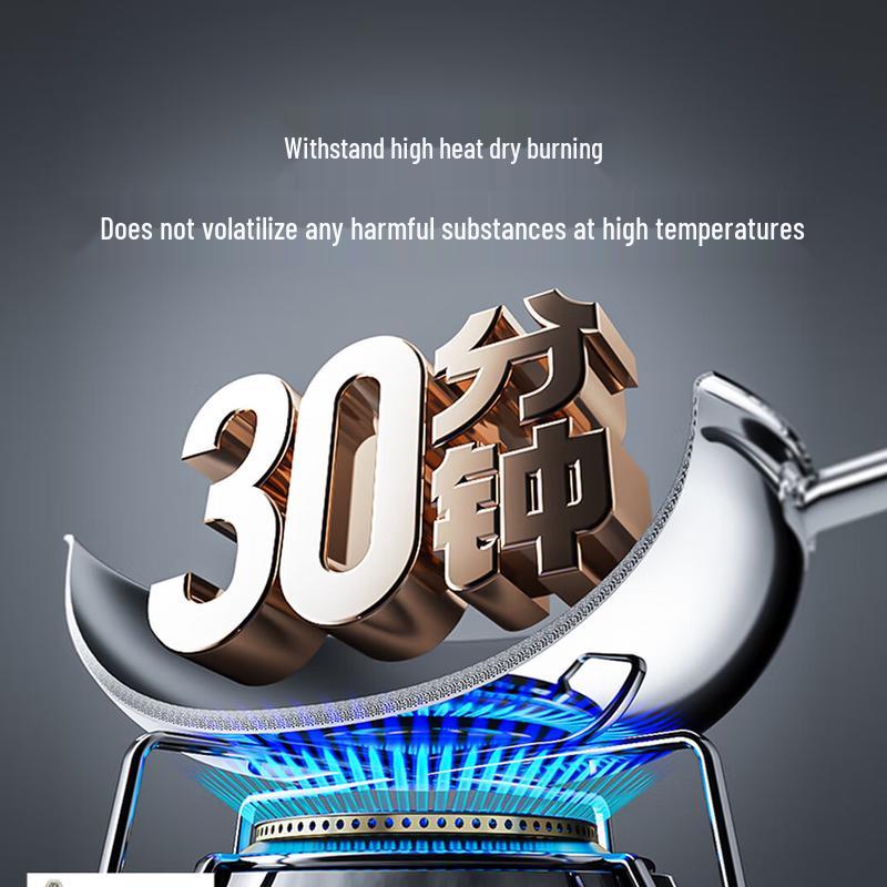 Sanhe 30cm Microporous Non-stick Stainless Steel Wok