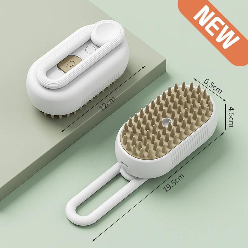 

3-in-1 Cat Steamy Brush Electric Spray Pet Grooming Comb for Hair Removal and Massage