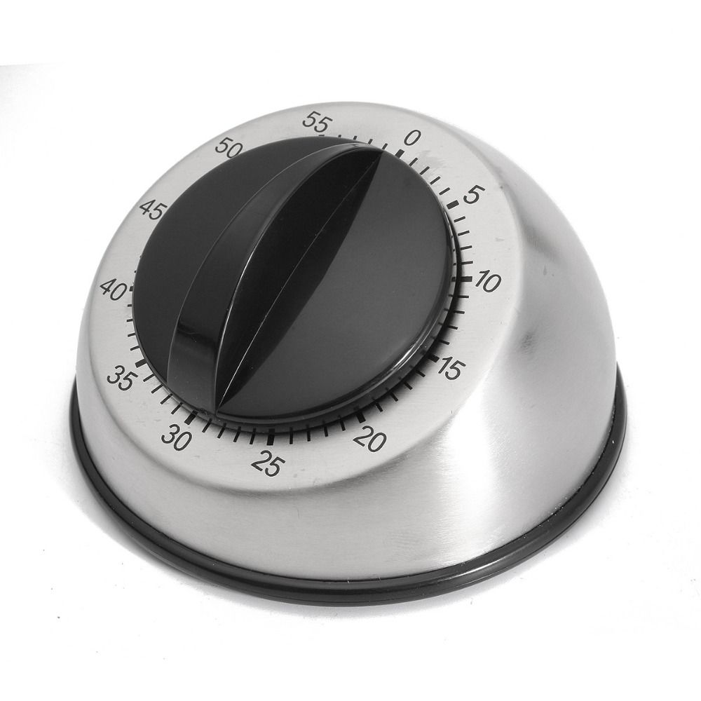 Black Cooking Baking Timer Stainless Steel Mechanical Stopwatch  Classroom