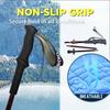Modern Style Lightweight Carbon Fiber Hiking Poles EVA Handle Foldable Non-Slip Portable Durable Climbing Trekking Stick