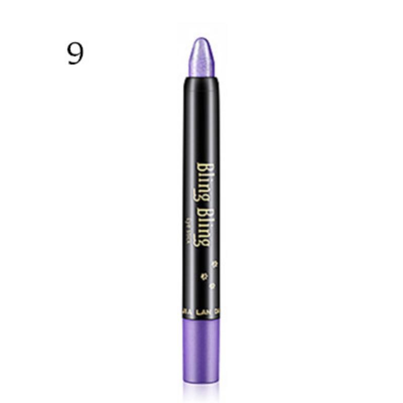 Bâton de crayon de fard à paupières nacré imperméable, 15 couleurs, paillettes durables, stylo d'ombre à paupières scintillant, Eyeliner, outils de maquillage pour les yeux