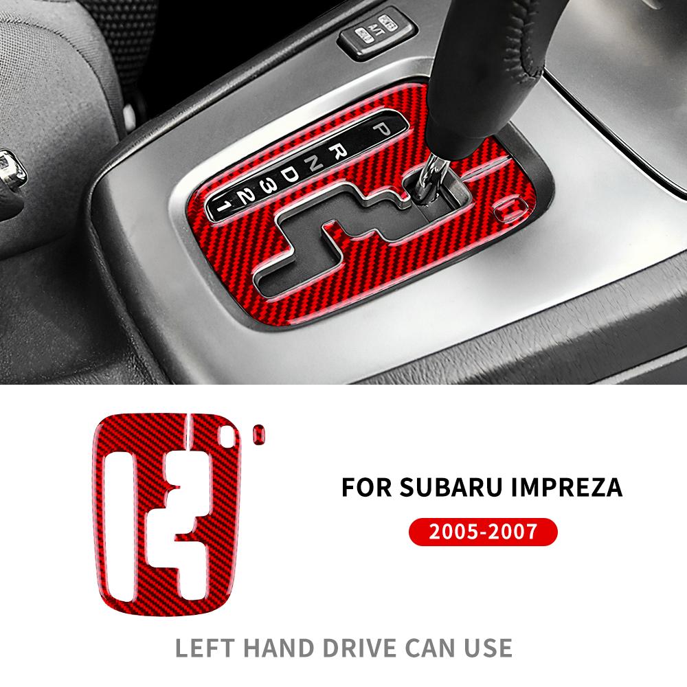 Real Soft Carbon Fiber Sticker For Subaru Impreza 2005 2006 2007 Gear Shift Panel Outlet Vent CD Frame Interior Accessories