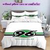 Hannover 96 Pattern Bedding Quilt Set Quilt Cover Pillowcase Home Decoration Birthday Gift (1 * Duvet Cover + 2 * Pillowcase, Without Core)