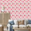 Wallpaper Flowers coral, white, light gray and gray 50x1000