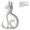 Yousheng 3D Printed Cat Figurine, Minimalist Elegant Sitting Cat Sculpture, Modern Animal Ornament for Home Office Desk Shelf Decor
