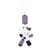 Infant Baby Rattles Newborn Black White Visual Grab Ability Training Toys Stroller Bed Hanging Bell Plush Doll