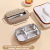 Insulated Lunch Box with Compartments Easy To Clean Stainless Steel Lunch Container Reusable Bento