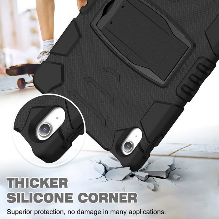 Coque pour iPad A16 (11") - Protection Antichoc 360° - Support Pliable - Noir