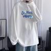 Sweat à capuche imprimé décontracté ample pour homme, haut à manches longues et col rond pour le printemps et l'automne