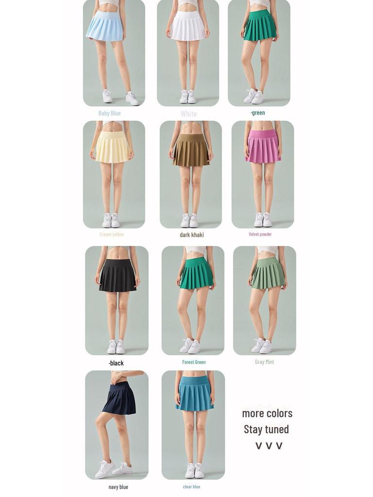 SZ Lycra Plissee Anti-Expositions Sportrock für Yoga, Badminton, Tennis, Fitness & Laufen