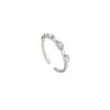 Stylish Silver Zircon Ring for Women - Light Luxury Open Design, Perfect for Index Finger