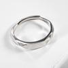 Adjustable Sterling Silver Couple Rings Light Shaped Secret Projection Rings Fashionable Finger Rings for Men and Women