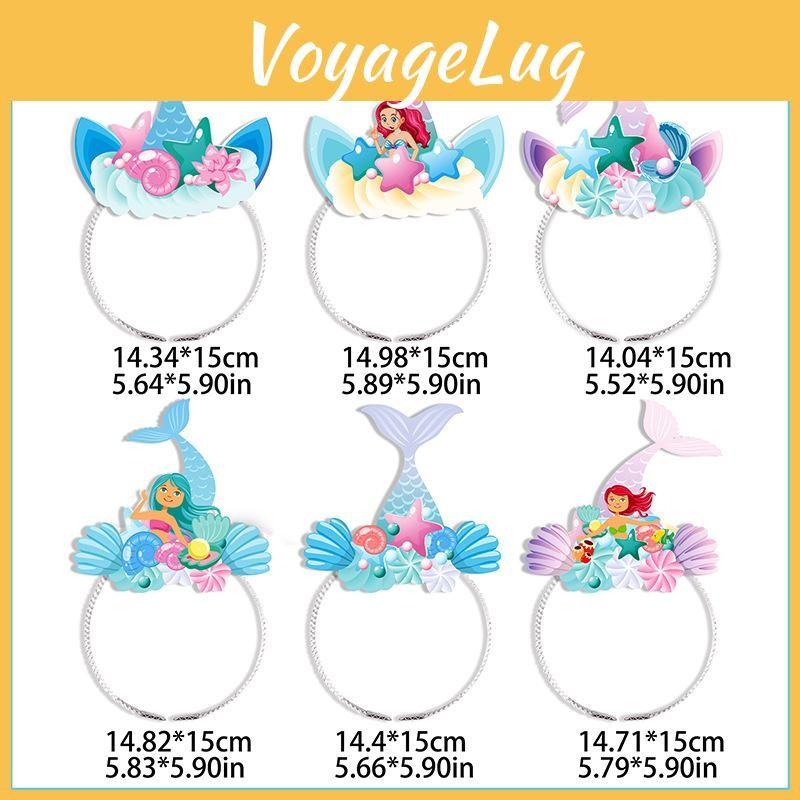 Mermaid Inspired Headbands With Cartoon Style For Festive Event Decor Photos And