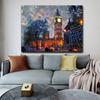 London Night View Canvas Painting Modern Wall Painting London City Scenery Home Decorative Art Picture Paint On Canvas Prints No Frame