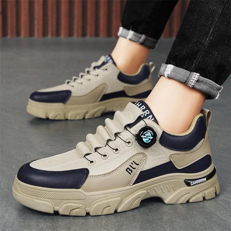 Low-top Martin shoes men's outdoor tooling trendy shoes men's autumn and winter 2024 new casual men's shoes rotating buttons