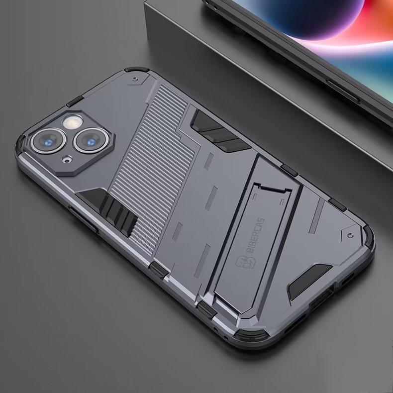 

Для Apple iPhone 6 6S 7 8 Plus X XR XS Max SE2 2020 SE3 2022 13 Pro Max противоударный жесткий защитный чехол для телефона с подставкой задняя крышка For iPhone XS серый