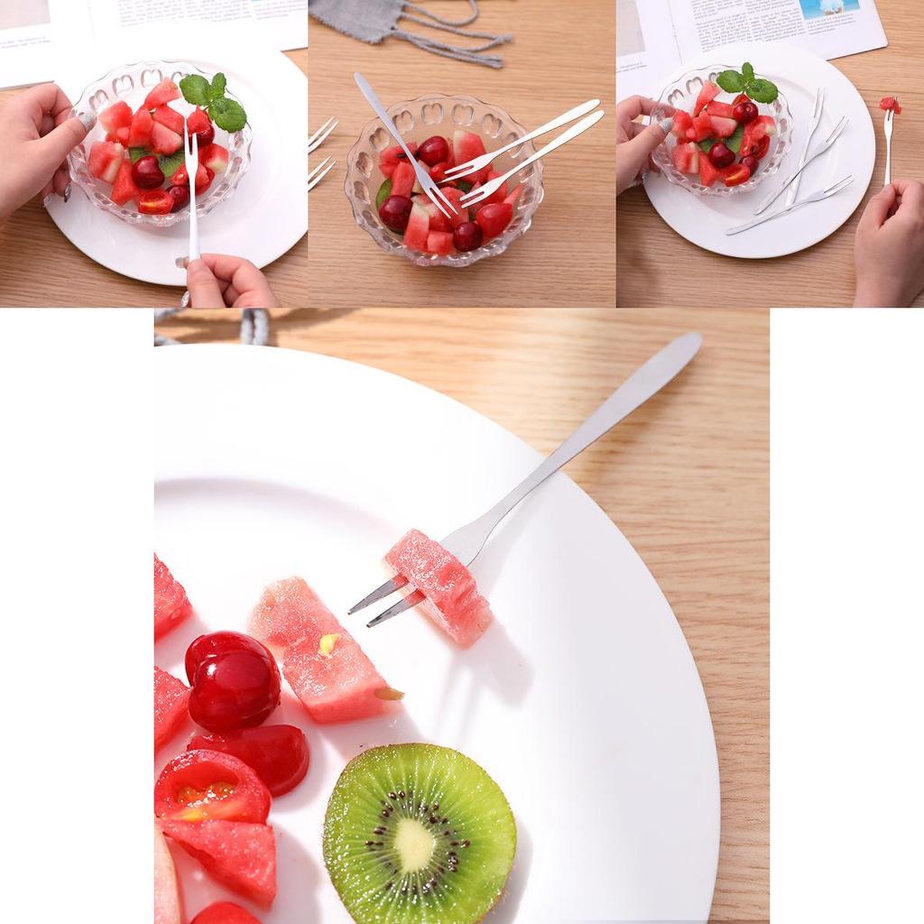 Stainless Steel West Tableware Fruit Forks Elegant Small Sized Snack Cake Dessert Utensils