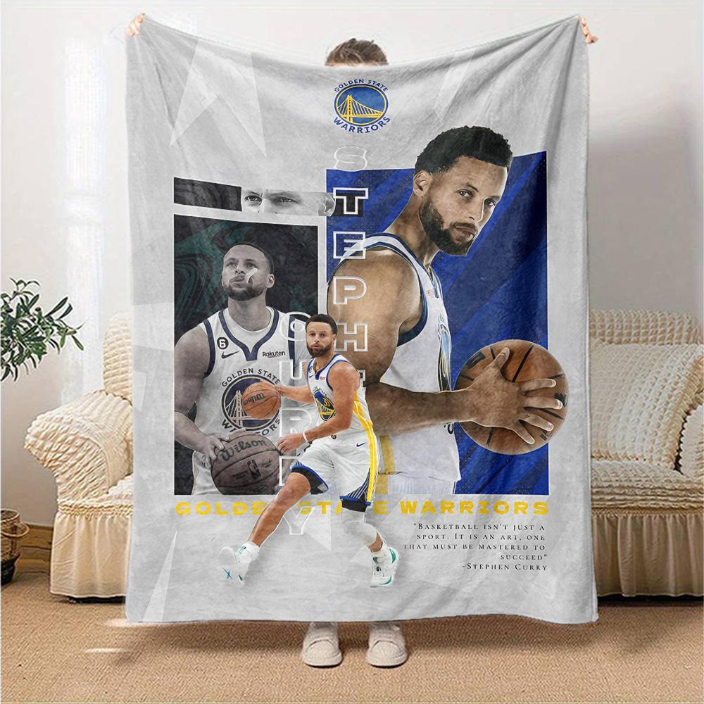 Golden State Warriors Decke Weich & Gemütlich Geeignet für Wohnzimmer Büro Meeresufer für Alle Jahreszeiten Stilvolle Dekoration