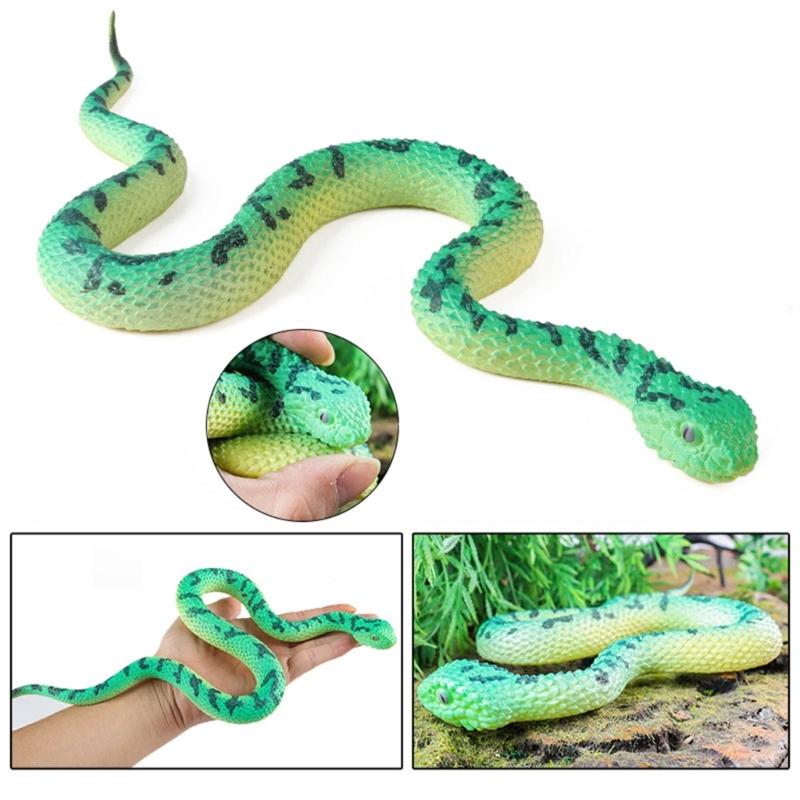 Weiches Gummischlangenmodell Realistisches Schlangen-Actionfigur-Spielzeug Solide Schlangenfigur für Halloween-Streich und Stressabbau