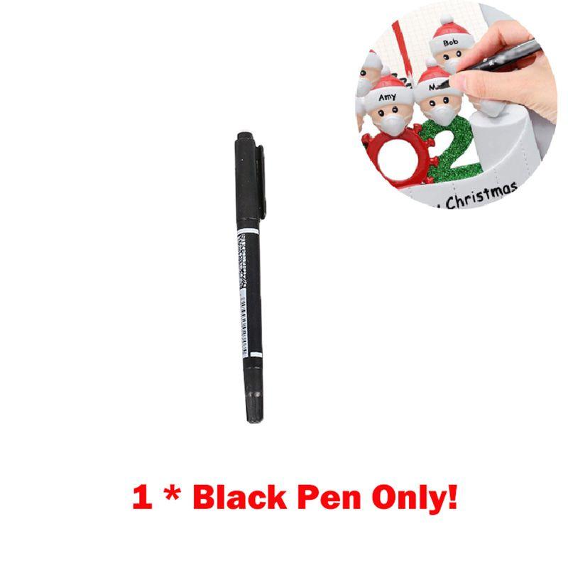 

2020 Рождественские елочные подвески Семейные DIY декоративные подвески Санта 1pcs Black Marker Pen Only