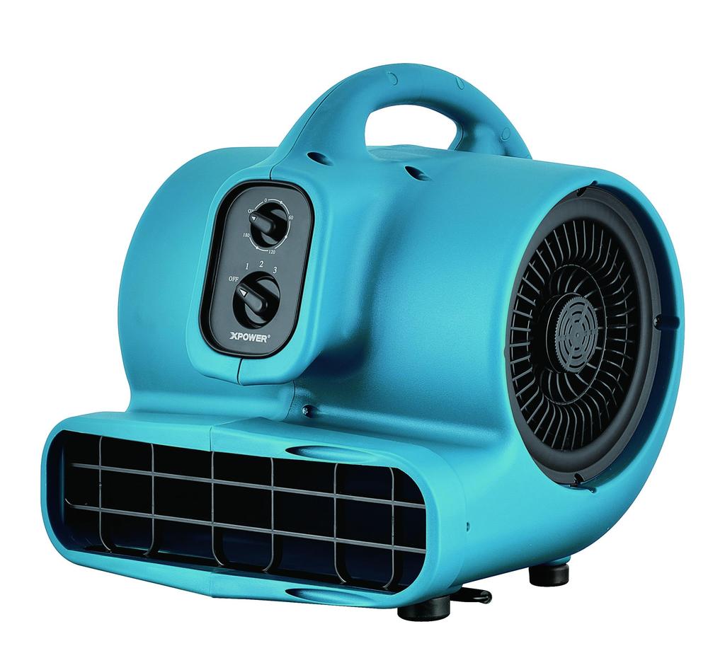 Vloerblazer XPOWER Luchtverplaatser Tapijtdroger 350W Ventilator met Timer & Grapefruit geurparels P-450T